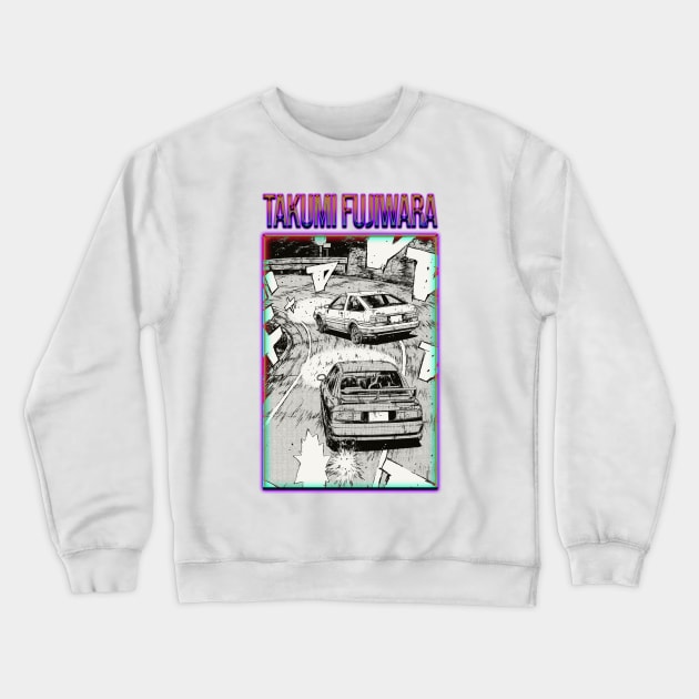 Takumi Fujiwara Crewneck Sweatshirt by gtr